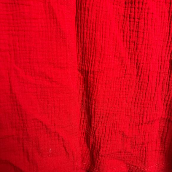 Knox Rose Women's Red Sleeveless Gauze Wide Strap Tank Top - Size Small - NWT - Picture 5 of 8